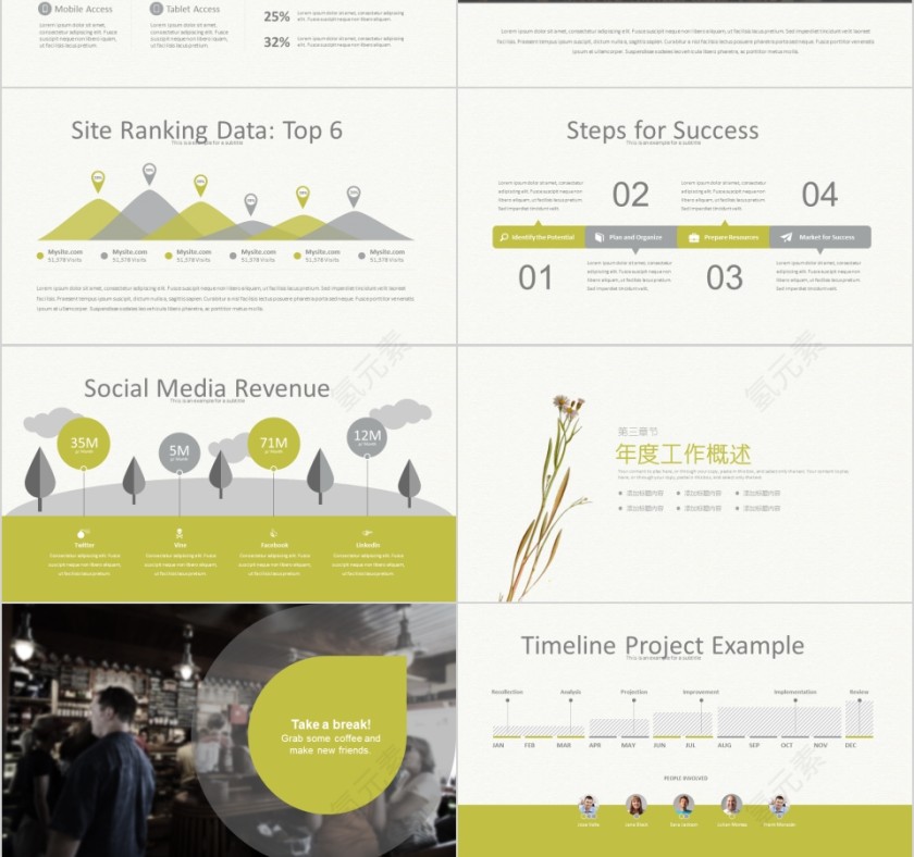 小清新文艺范说课教育培训PPT模板第3张