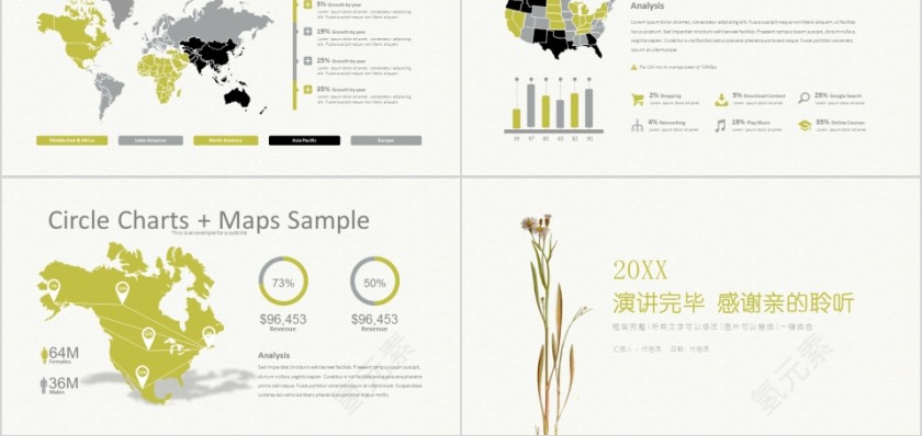 小清新文艺范说课教育培训PPT模板第5张