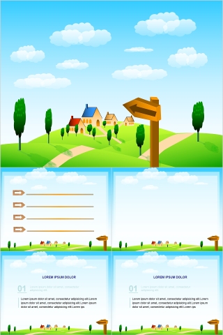 卡通可爱儿童PPT模板 