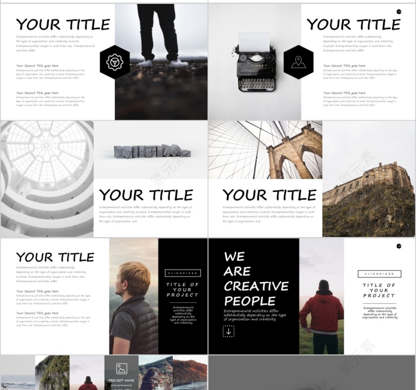 欧美极简PPT商务汇报产品推介通用ppt模板第7张