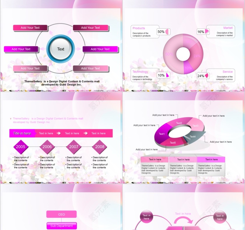 粉色简约美容美体spa模板PPT第3张