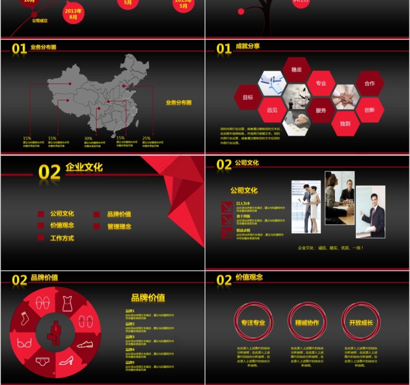 企业文化介绍动态PPT模板第3张