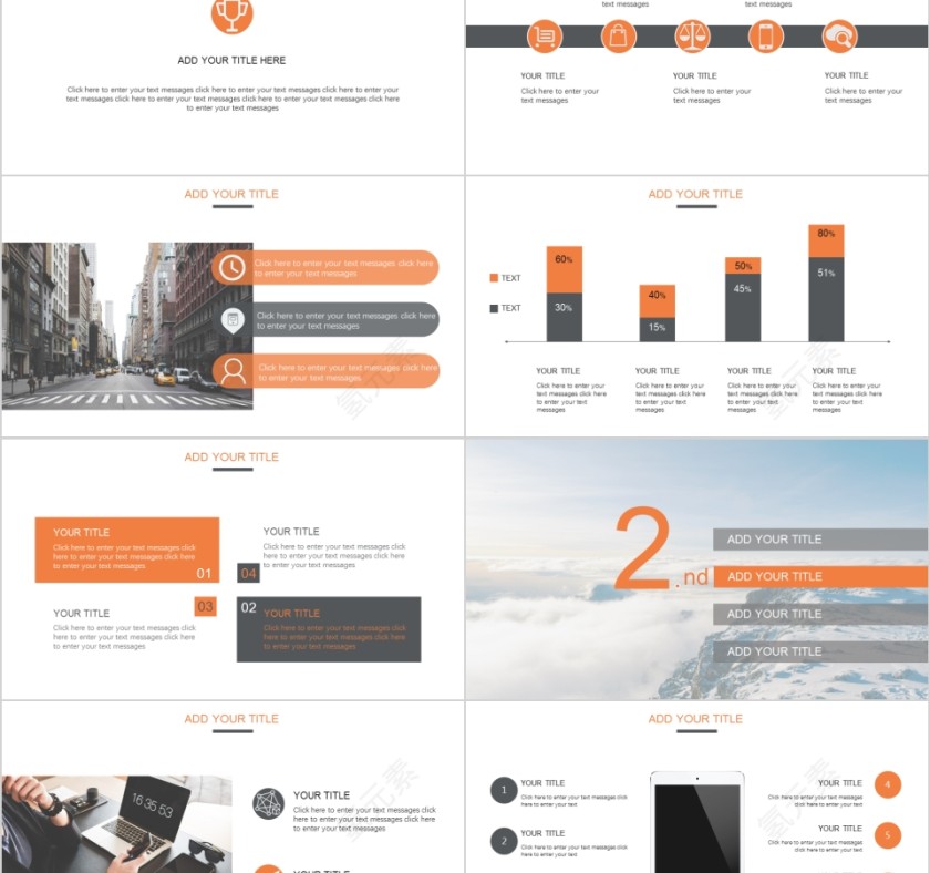 商务欧美ppt模板简约2019高端大气 商业工作汇报时尚极简风素材第2张