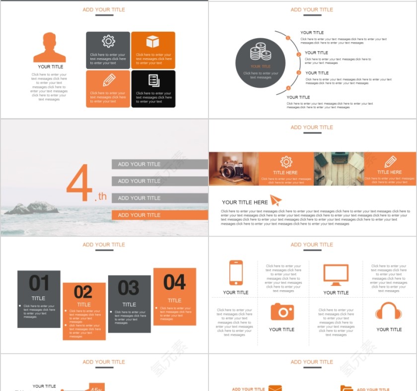 商务欧美ppt模板简约2019高端大气 商业工作汇报时尚极简风素材第4张