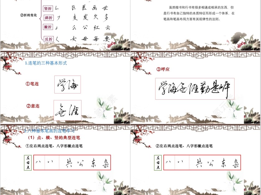 硬笔书法教育通用模板第6张