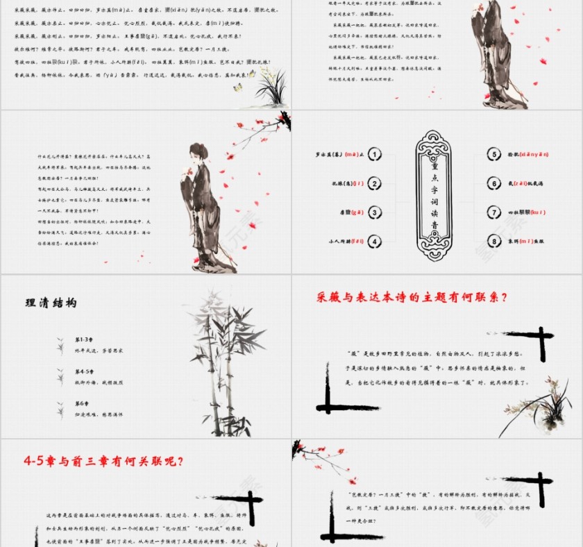 小学语文课件PPT模板 读书分享教师说课老师讲课古诗寓言公开课第2张