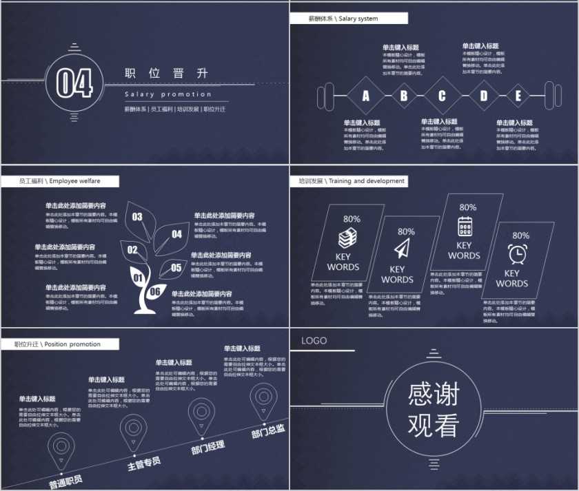 黑色年终汇报PPT企业工作新年计划总结猪年大气模板动态幻灯片第4张