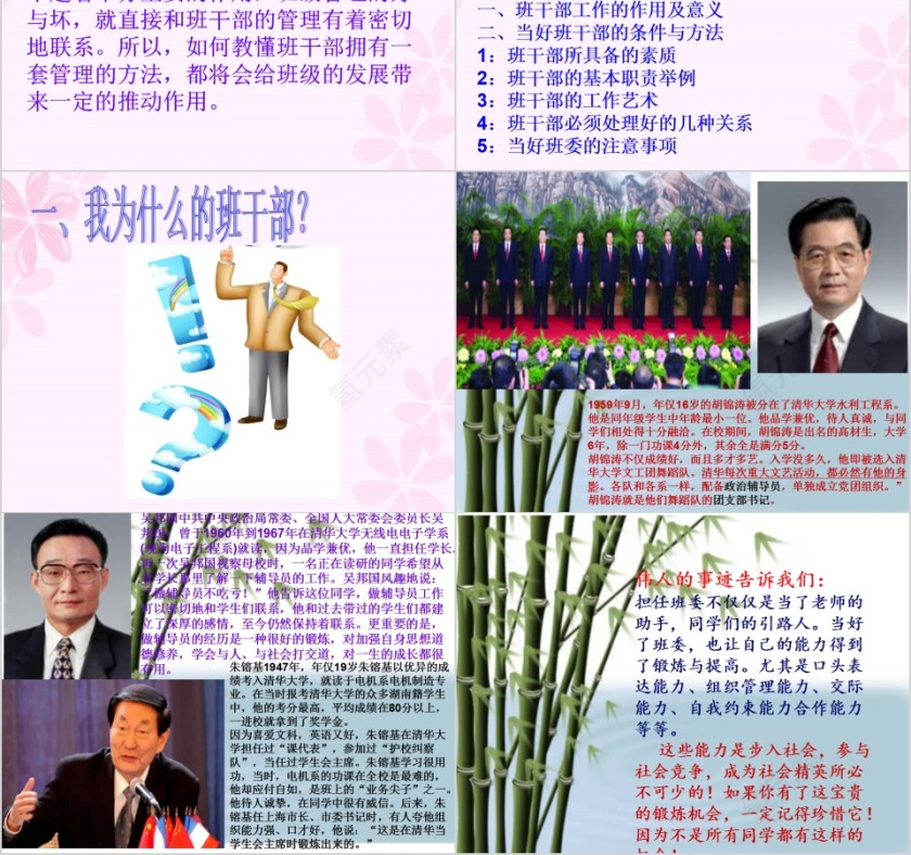 简约初中班干部培训PPT模板第2张