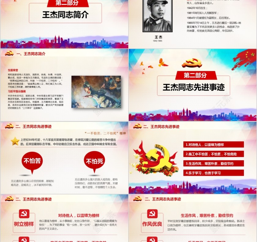 学习践行两不怕精神争做新时代王杰式好战士PPT模板第2张