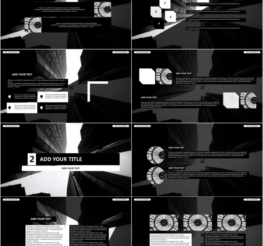 商务欧美ppt模板简约2019高端大气 商业工作汇报时尚极简风素材第2张