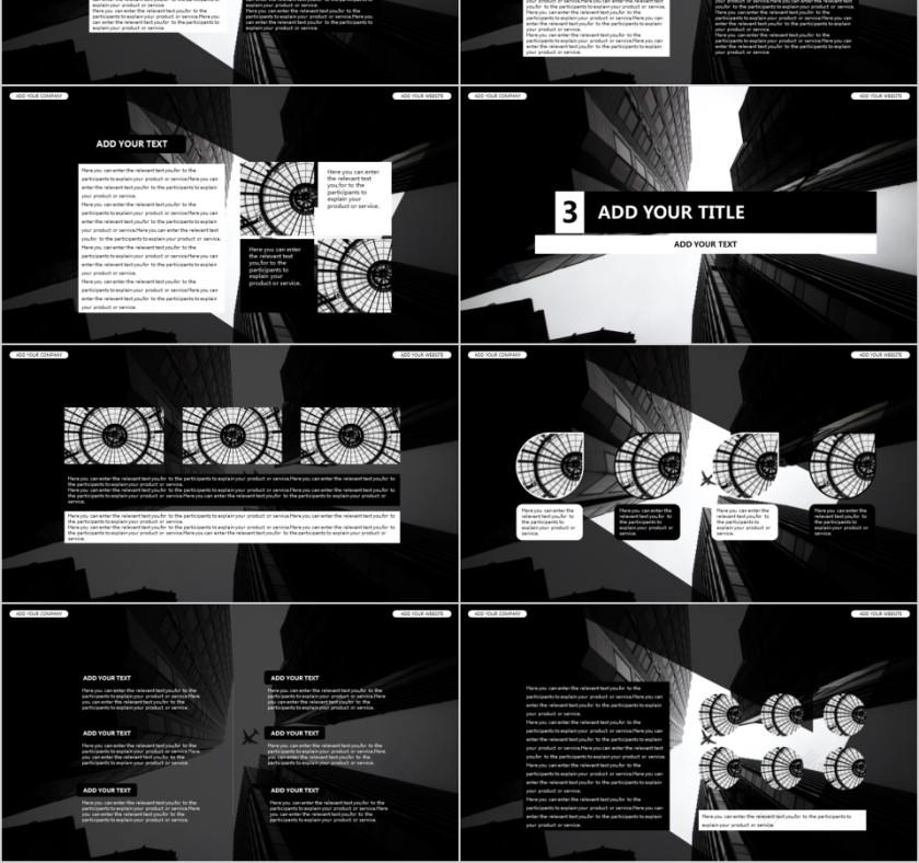 商务欧美ppt模板简约2019高端大气 商业工作汇报时尚极简风素材第3张