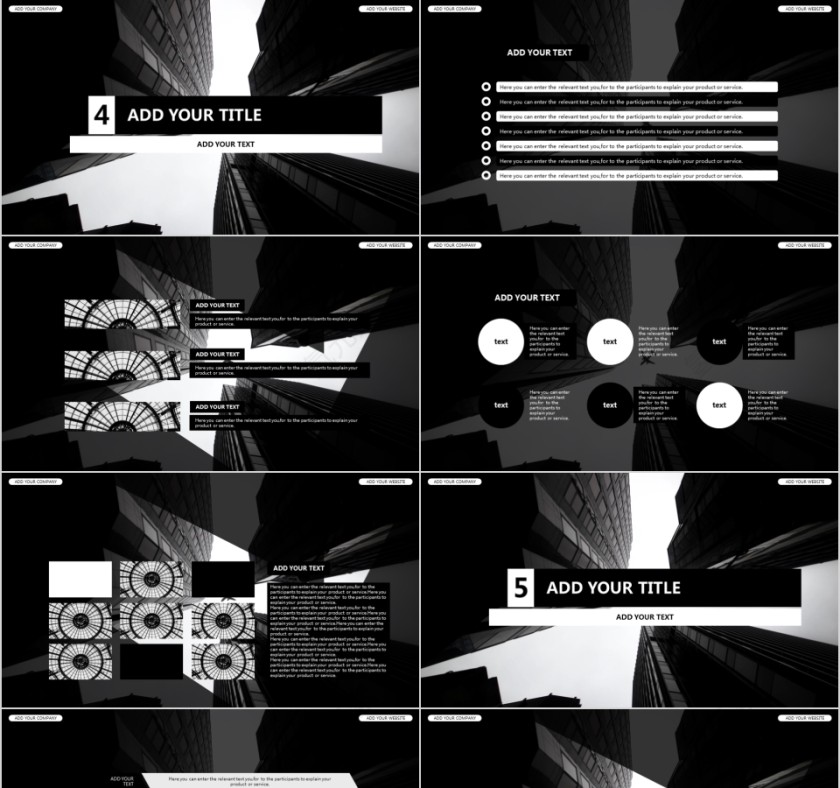 商务欧美ppt模板简约2019高端大气 商业工作汇报时尚极简风素材第4张