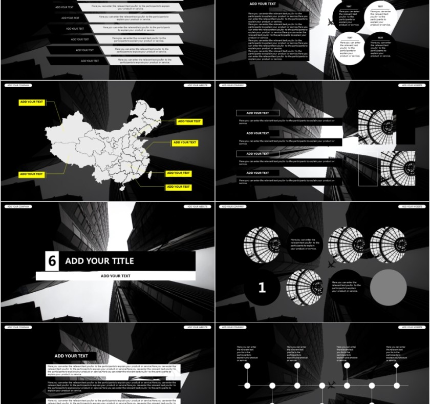 商务欧美ppt模板简约2019高端大气 商业工作汇报时尚极简风素材第5张
