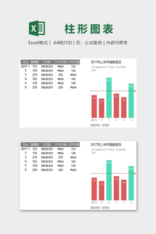 高端自动变色产品数据统计分析图表excel模板