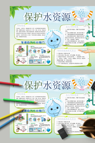 保护水资源和节约用水手抄报