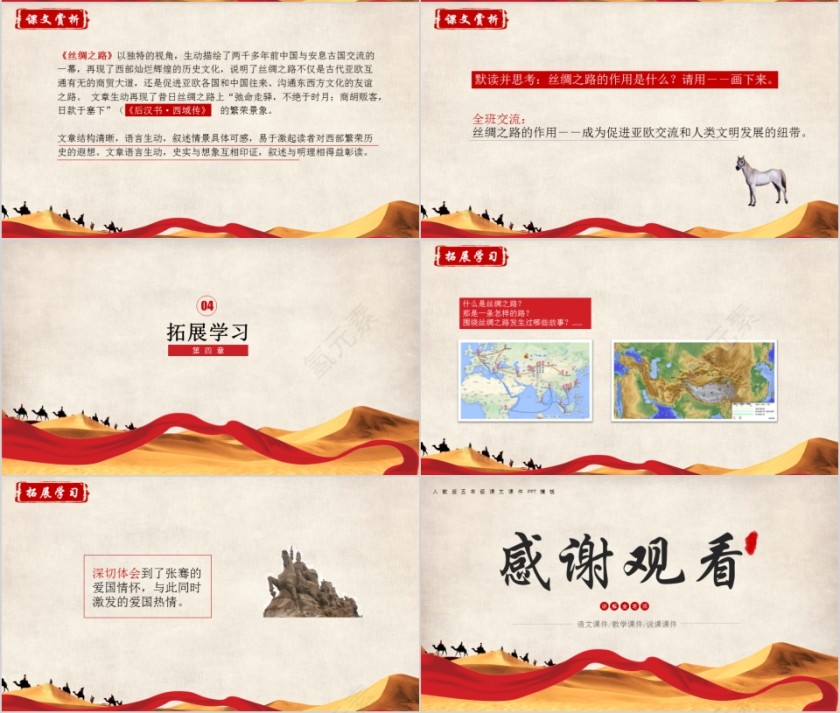 小学语文课件PPT模板 读书分享教师说课老师讲课古诗寓言公开课第4张