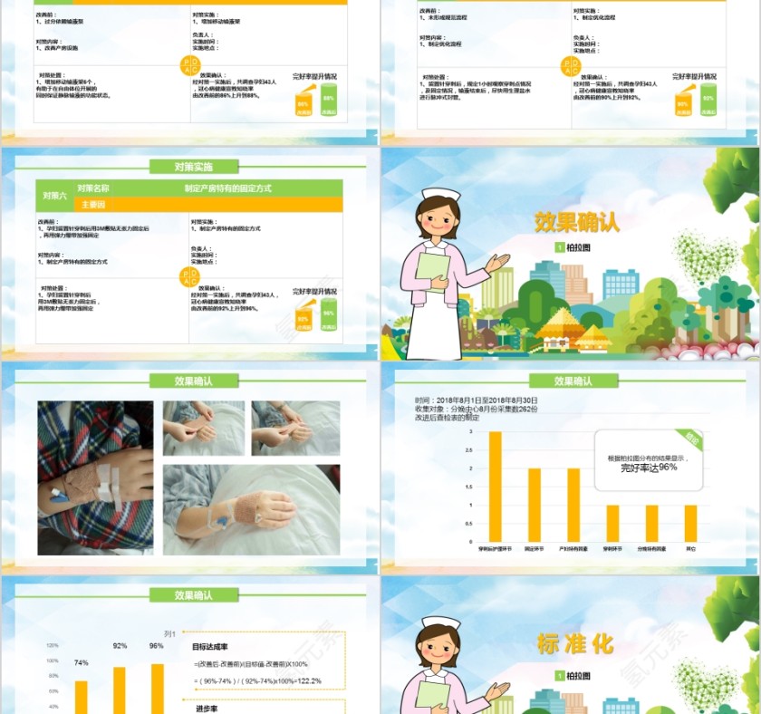 品管圈医疗QC模版PPT第5张