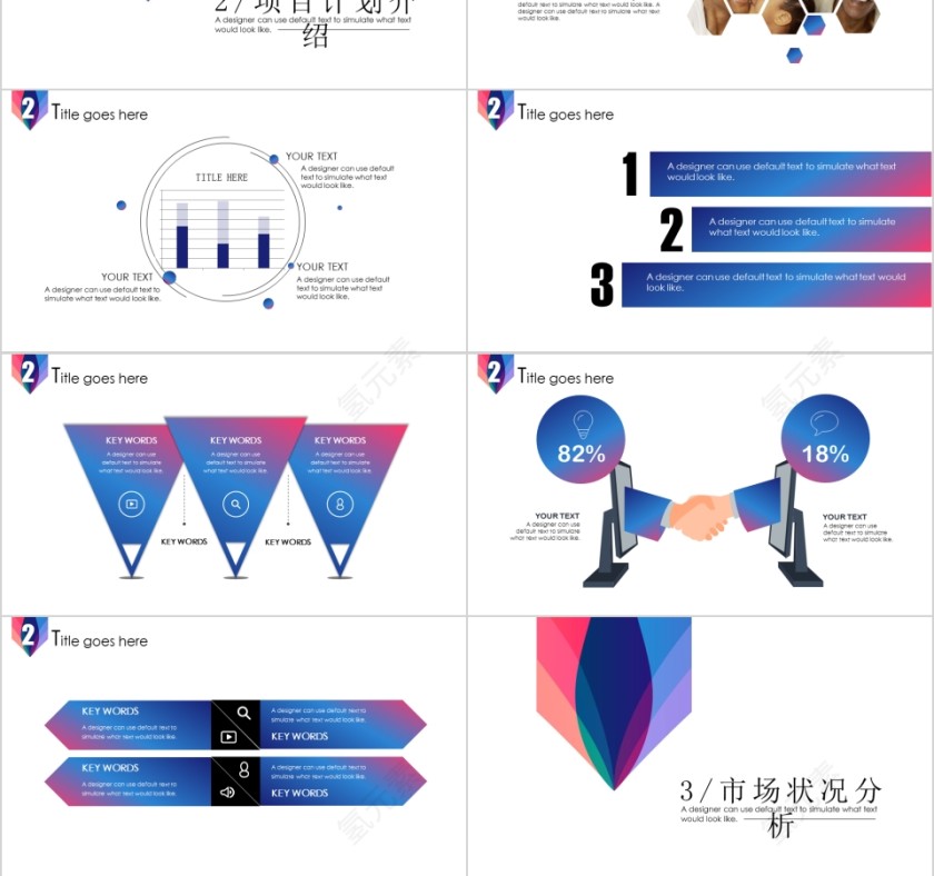 蓝色简约大气商业项目融资计划书模版第3张