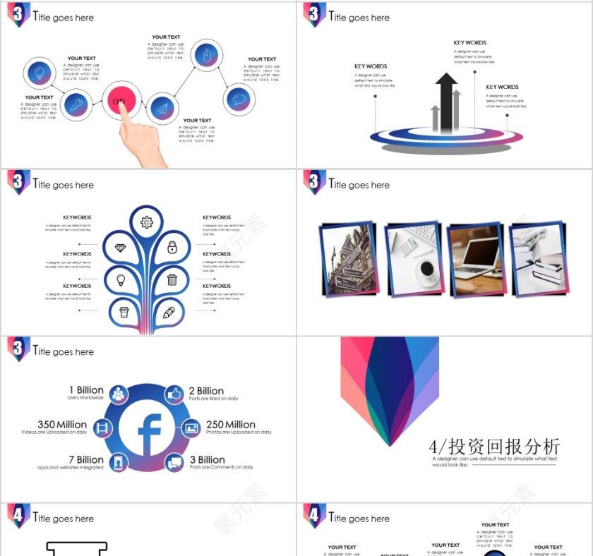 蓝色简约大气商业项目融资计划书模版第4张