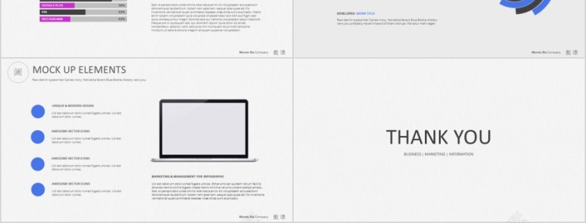 商务欧美ppt模板简约2019高端大气 商业工作汇报时尚极简风素材第6张