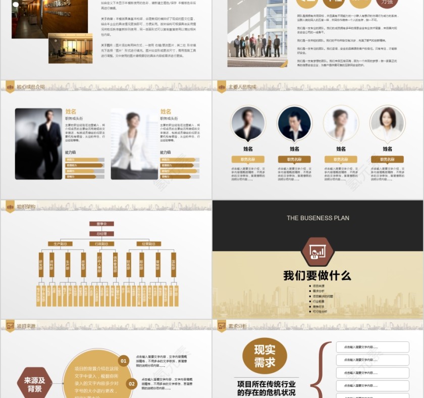 金色大气商业项目计划书ppt模版第2张