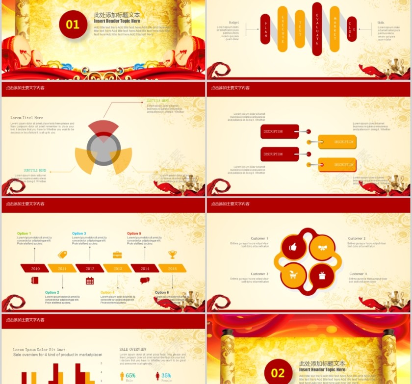 喜庆中国年会总结汇报PPT第2张