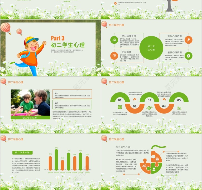 教育教学初二年级学生家长会PPT模板第3张