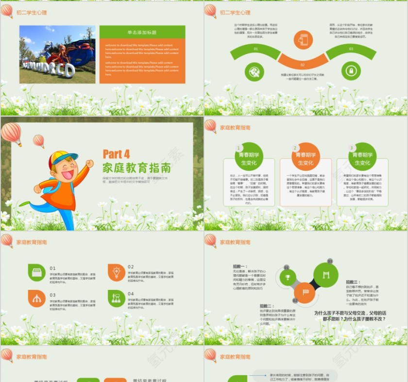 教育教学初二年级学生家长会PPT模板第4张