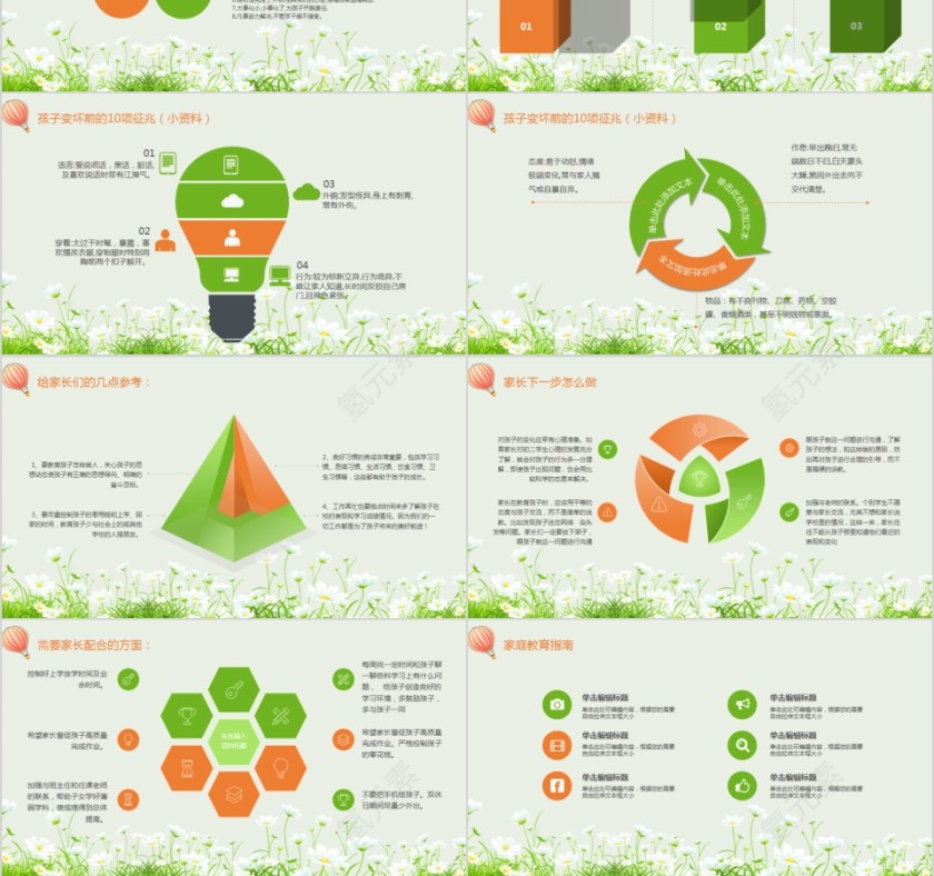 教育教学初二年级学生家长会PPT模板第6张