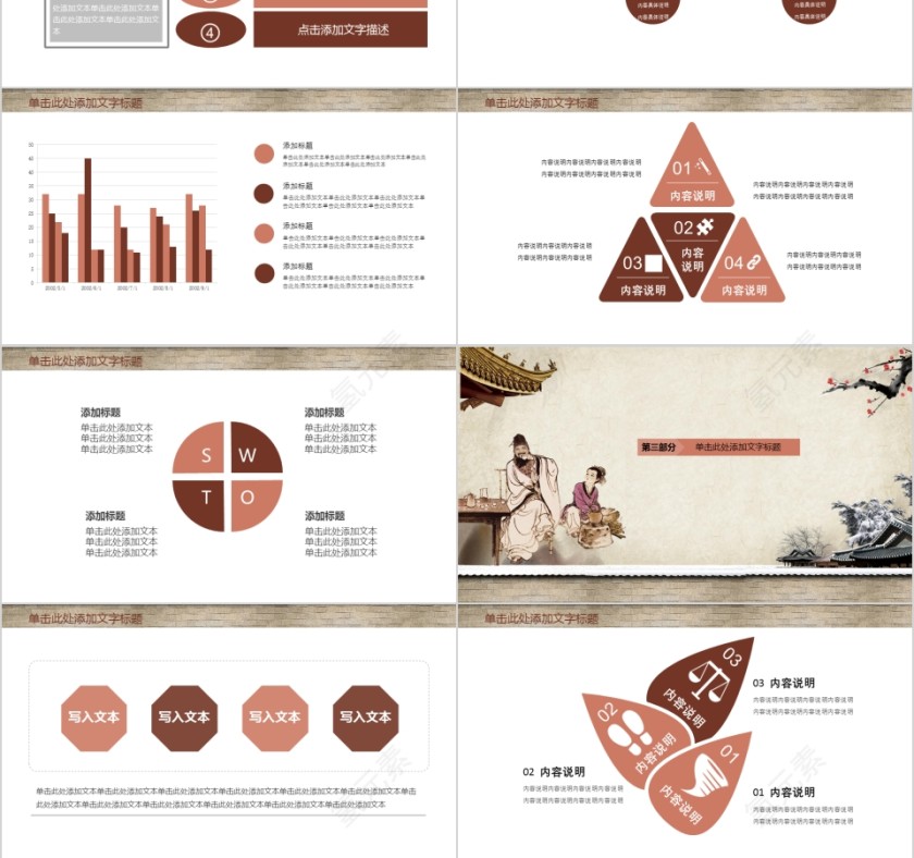 中医传统动态PPT模板第3张