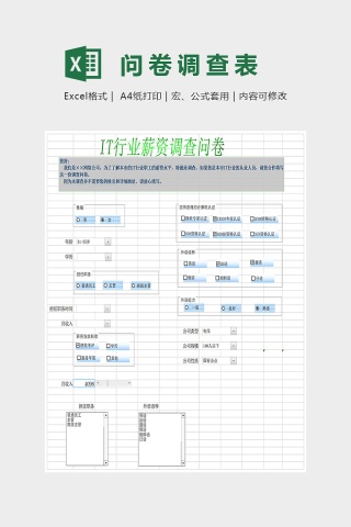 调查问卷统计分析表Excel