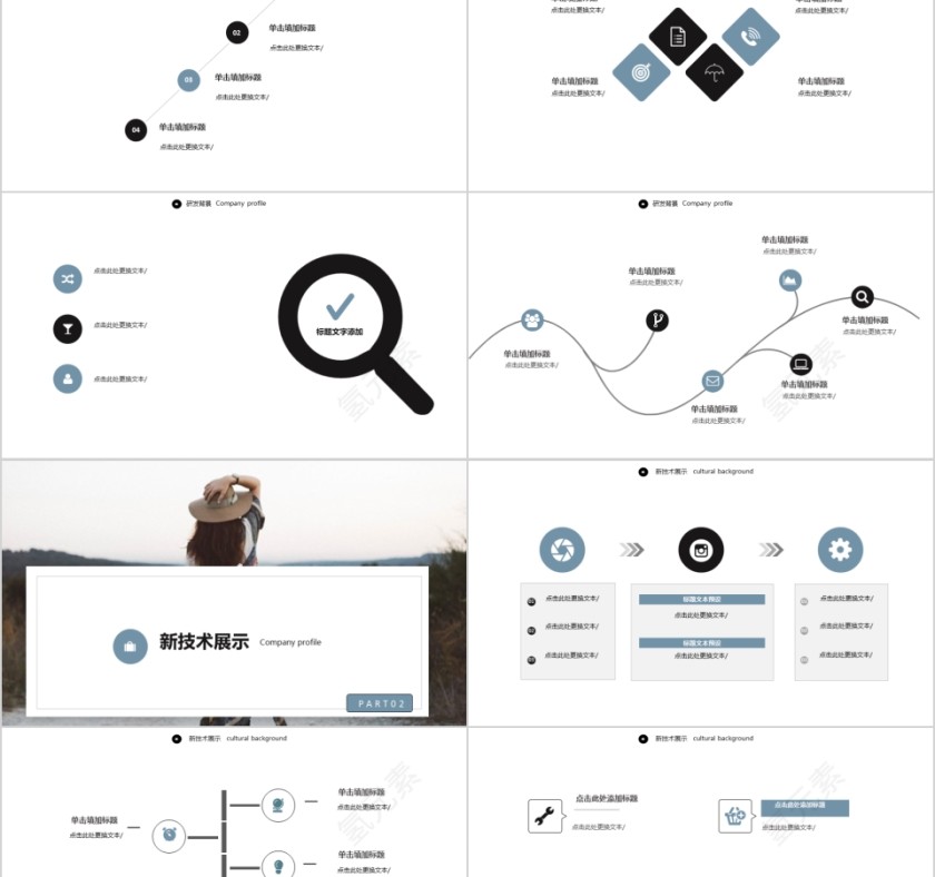 欧美风企业宣传PPT模板公司报告第2张
