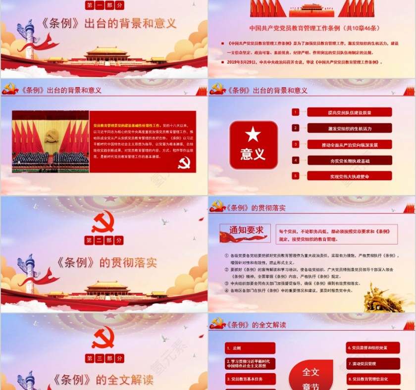 2019年中国共产党党员教育管理工作条例PPT模板第2张