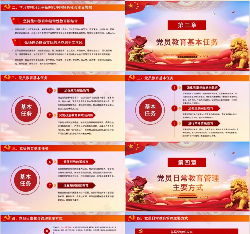 2019年中国共产党党员教育管理工作条例PPT模板第4张