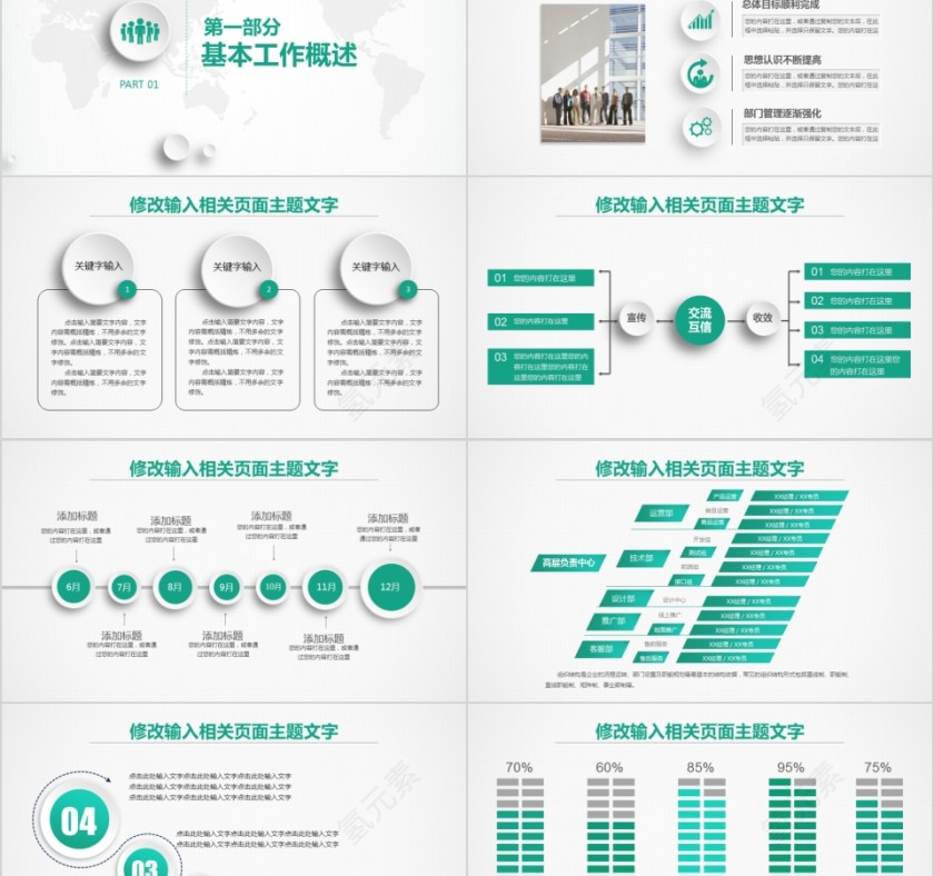 绿色中国人寿保险公司工作ppt模板第2张