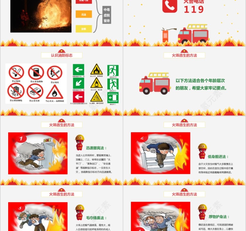 防范电器火灾PPT课件 小学生秋冬季消防安全主题班会标志逃生方法第2张