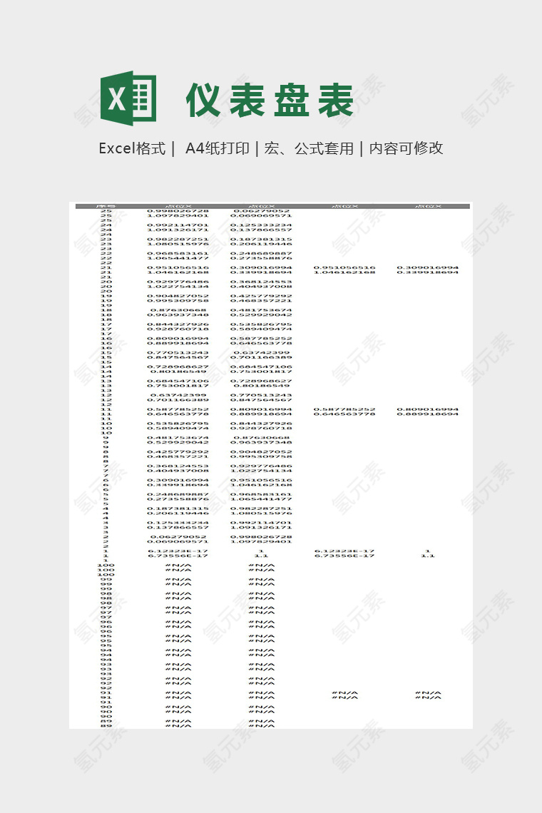 简约精美数据分析仪表盘表Excel