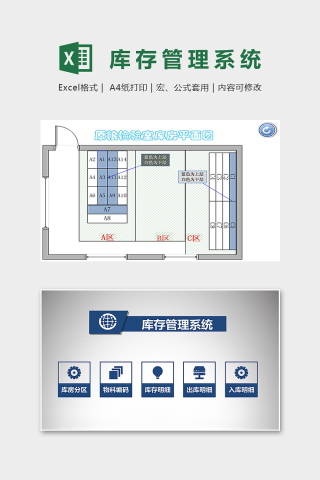 超市用的出入库存管理系统excel模板