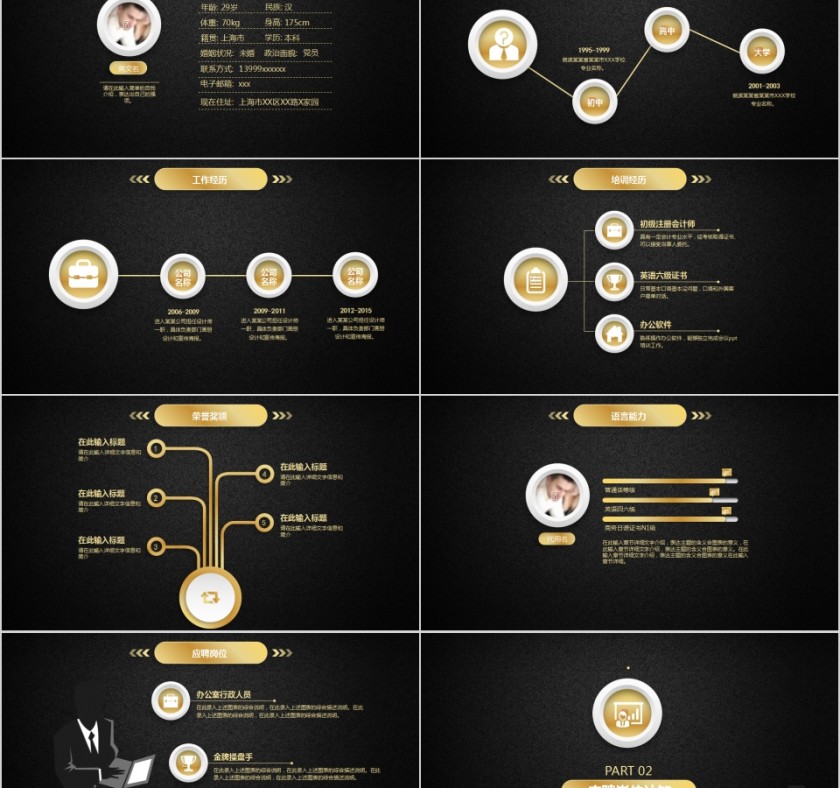 个人简历述职竞聘晋升演讲PPT第2张