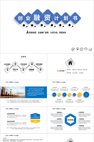 2019简约大气商务策划创业计划书模版