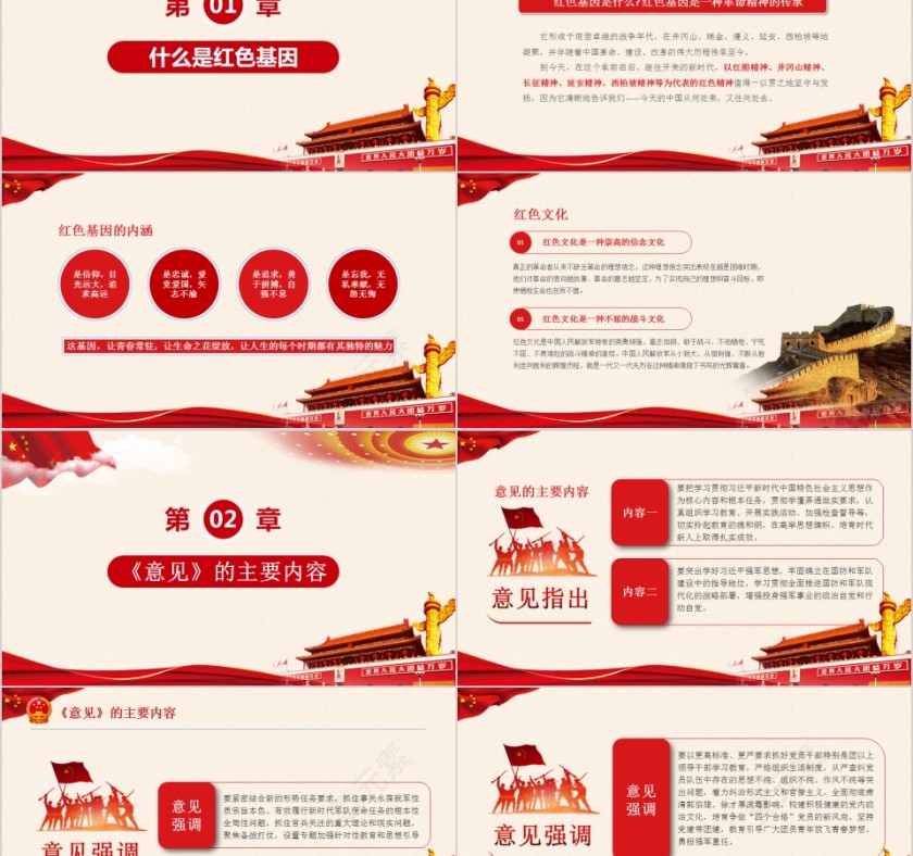 在全军开展传承红色基因担当强军重任主题教育PPT模板第2张