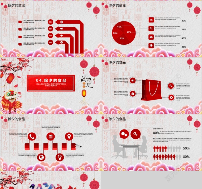 红色简约春节除夕传统文化介绍ppt第4张