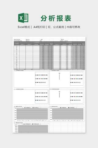 产品销售收入支出分析报表excel模板