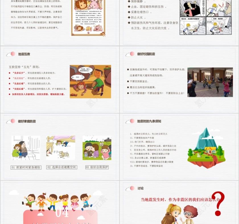 防震减灾主题班会儿童抗震防灾PPT第5张