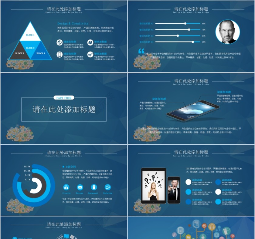 思维导图商务模板PPT第4张