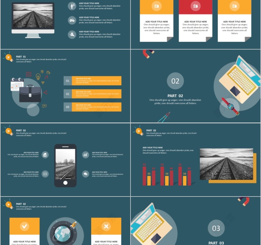 创意扁平简约商务计划书工作总结第2张