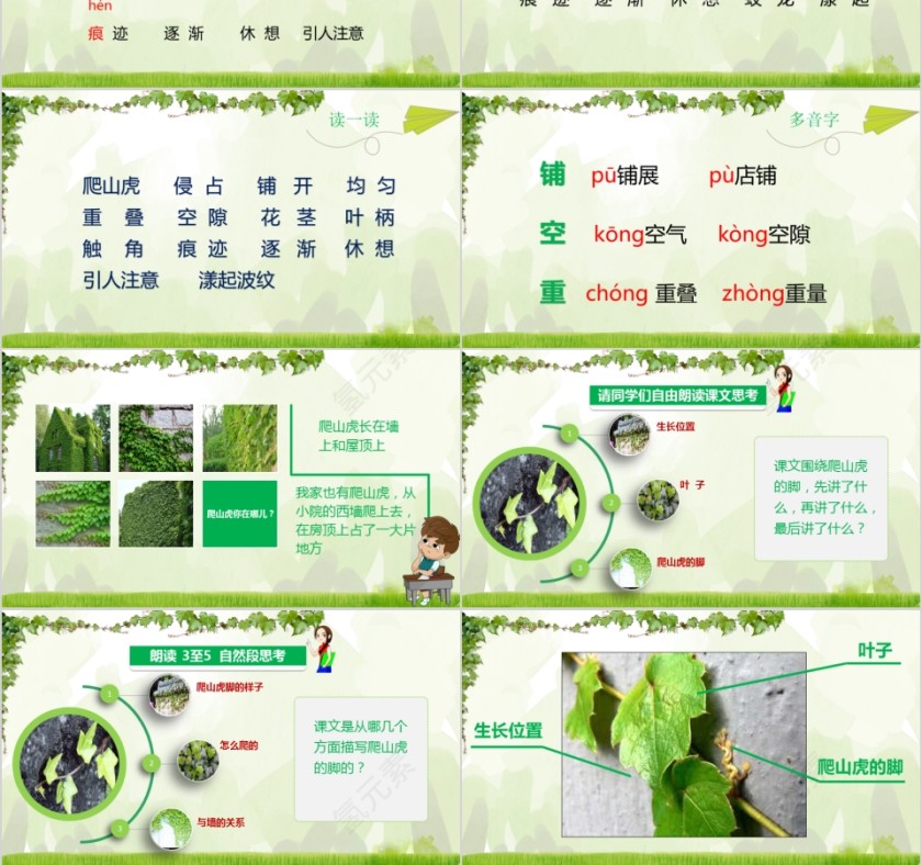 小学语文课件PPT模板 读书分享教师说课老师讲课古诗寓言公开课第3张