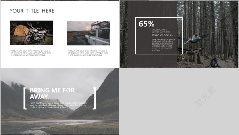 商务欧美ppt模板简约2019高端大气 商业工作汇报时尚极简风素材第4张