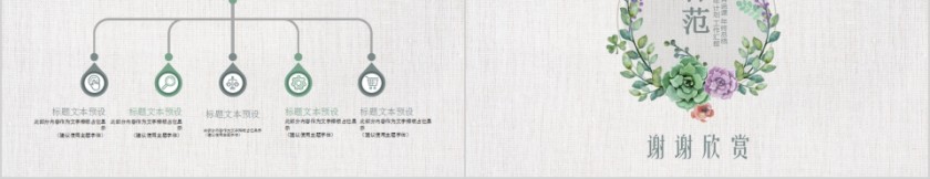 小清新韩范教育说课PPT模板第5张