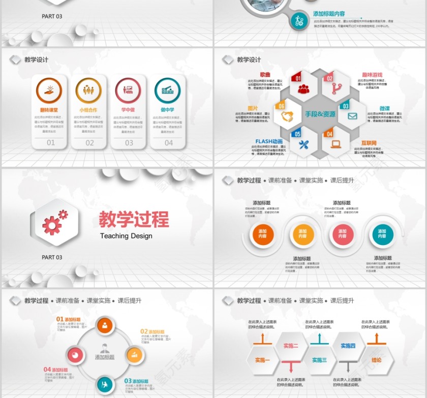 完整框架教学设计PPT模板教学说课PPT 第3张